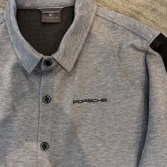 Porsche Mens Snap Jacket 911 size XL Gray Porsche NWOT - Picture 2 of 8